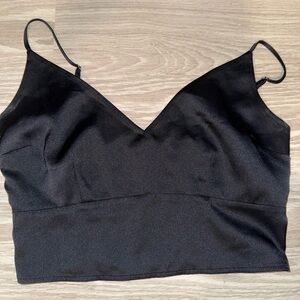 Abercrombie Satin Crop Tank Top